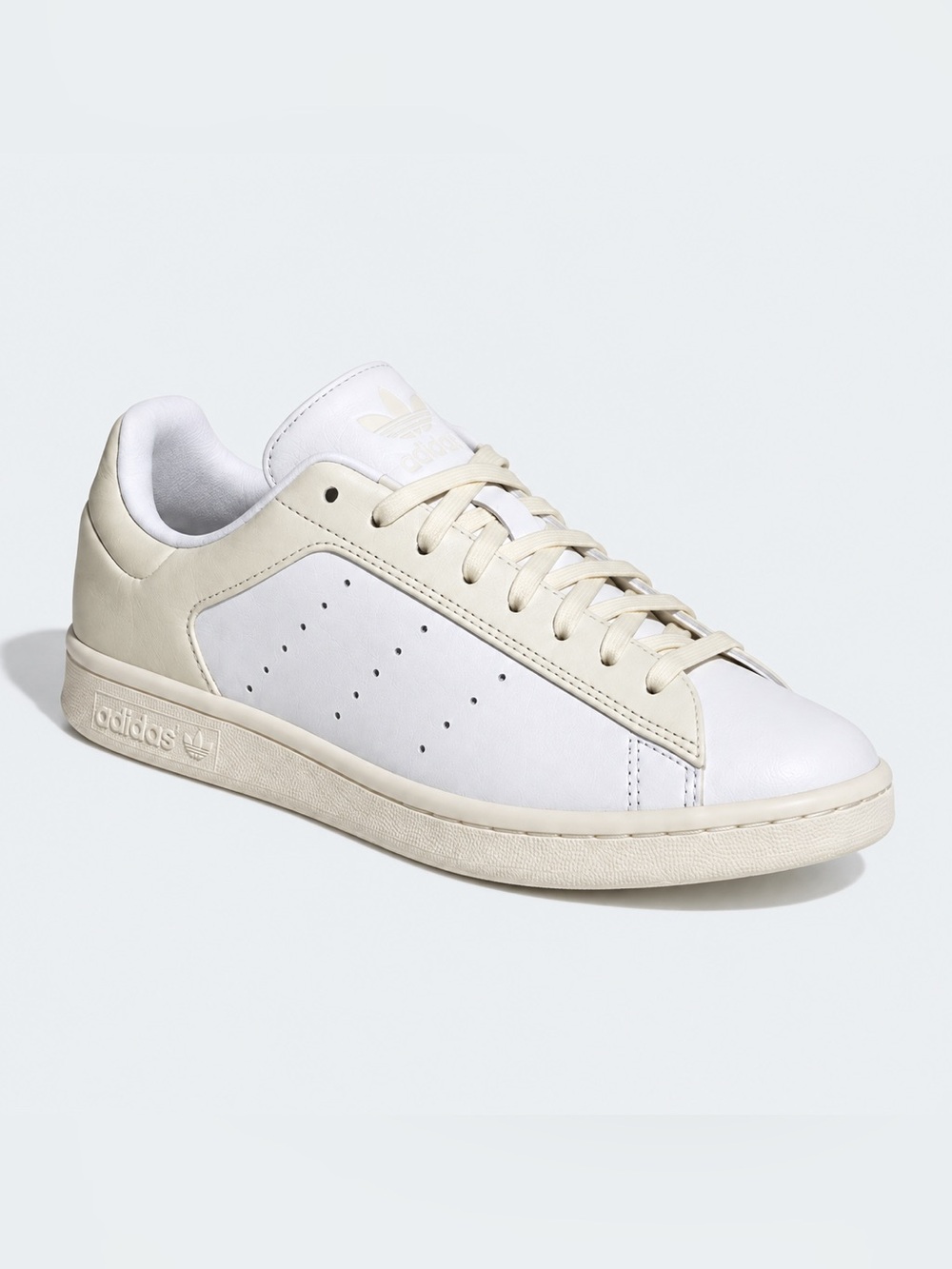 Adidas Stan Smith Women’s White Leather Sneakers with Cream Accents Size 11 NEW